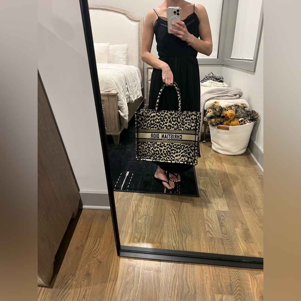 Dior Leopard Print Book Tote - Picture 8 of 9